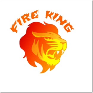 Fiery lion Posters and Art